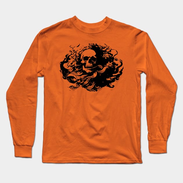 gothic skull Long Sleeve T-Shirt by lkn